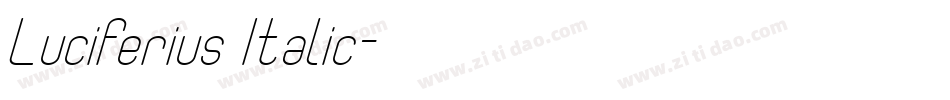 Luciferius Italic字体转换